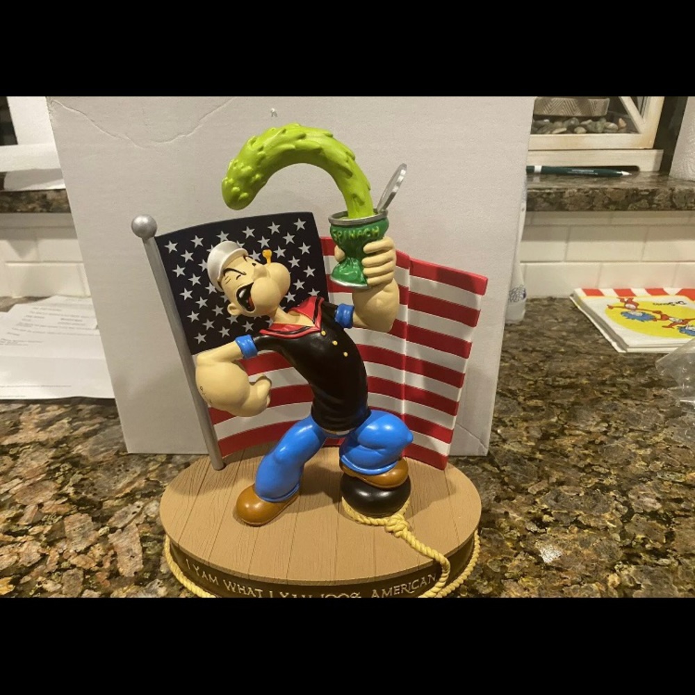 Collectors Resin Popeye Diorama “IYam American”